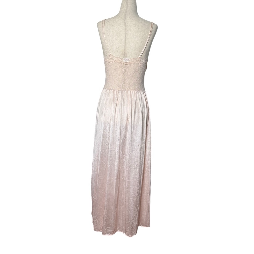 Frederick's of Hollywood Vintage Pale Pink Nylon Lace Nightgown Slip Dress - Picture 4 of 15